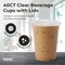 40 Pack - 20 oz Clear Plastic Cups with Lids, Sturdy & Food Safe BPA-Free Iced Coffee Cups with lids, Disposable Cups for Smoothies with lids for Cold Drinks